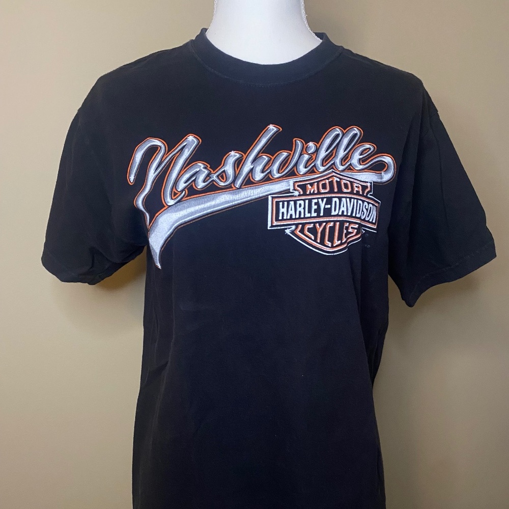 Nashville Harley Davidson Short Sleeve T-Shirt Boswell's Medium M Fits Small